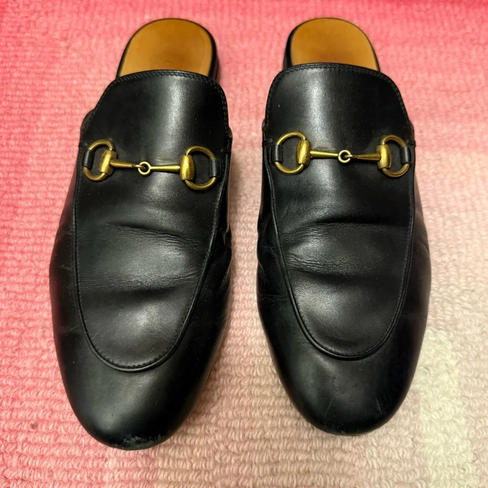 Gucci Princetown Slipper Mule in Black Leather - Picture 8 of 15